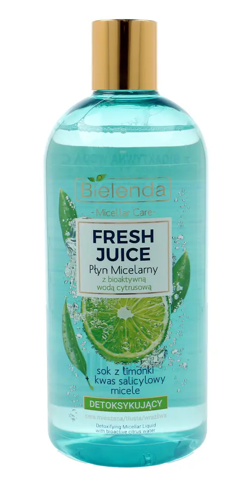 ⁨Bielenda Fresh Juice Micellar Detoxifying Liquid with Citrus Water Lime 500ml⁩ at Wasserman.eu