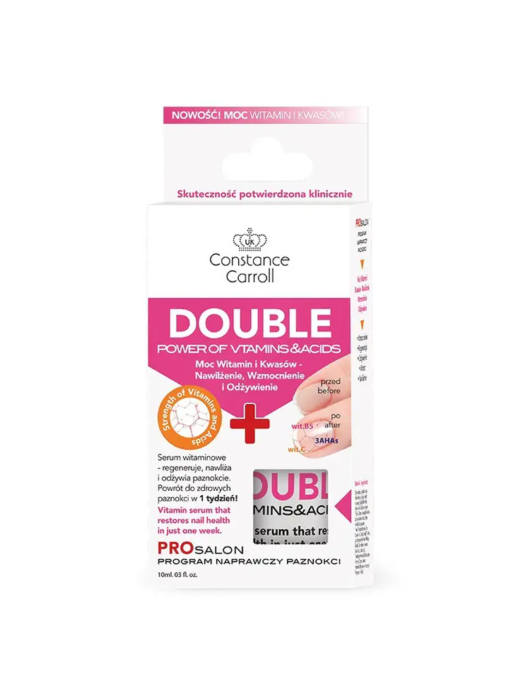 ⁨Constance Carroll Nail Care Odżywka do paznokci Double Power of Vitamins&Acids 10ml⁩ w sklepie Wasserman.eu