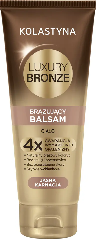 ⁨Kolastyna Luxury Bronze Balsam do ciała brązujący do jasnej karnacji 200ml⁩ w sklepie Wasserman.eu