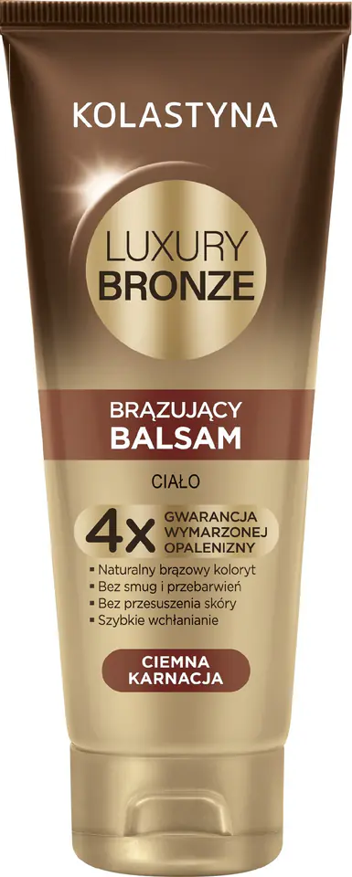 ⁨Kolastyna Luxury Bronze Balsam do ciała brązujący do ciemnej karnacji  200ml⁩ w sklepie Wasserman.eu