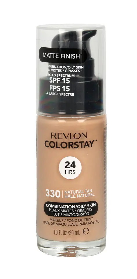 ⁨Revlon Colorstay 24H Covering and Mattifying Foundation No. 330 Natural Tan - combination and oily skin 30ml⁩ at Wasserman.eu