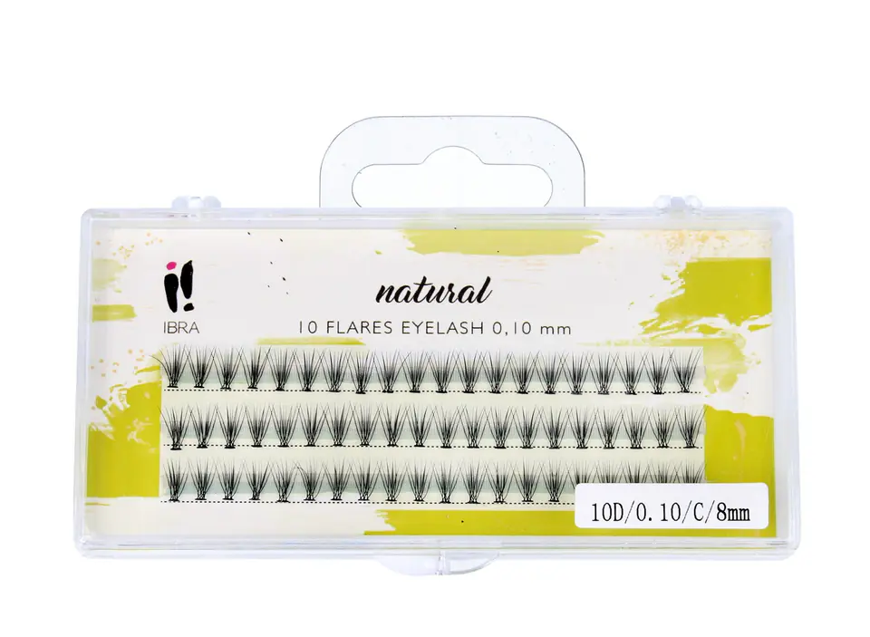 ⁨Ibra Tufts of eyelashes NATURAL 0.10-C-8 mm 1op.⁩ at Wasserman.eu