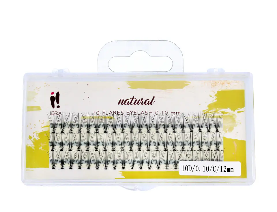 ⁨Ibra Tufts of Eyelashes Naturals 0.10-C-12 mm 1op.⁩ at Wasserman.eu