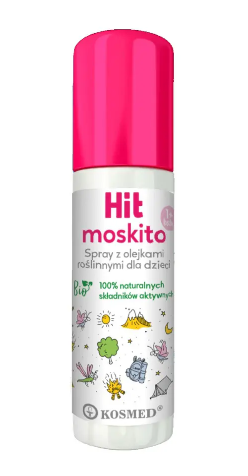 ⁨Kosmed Hit Kids Spray odstraszający na komary,kleszcze i meszki dla dzieci 100ml⁩ w sklepie Wasserman.eu