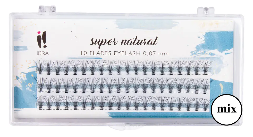 ⁨Ibra Tufts of eyelashes SUPER NATURAL 0.07-C-MIX (8,10 and 12mm) 1op.⁩ at Wasserman.eu