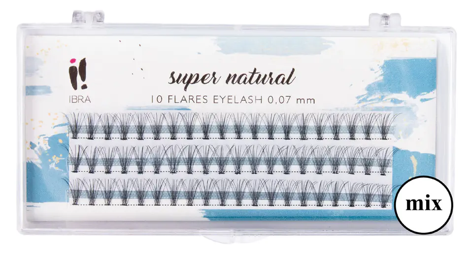 ⁨Ibra Kępki rzęs SUPER NATURAL 0.07-C-MIX (8,10 i 12mm) 1op.⁩ w sklepie Wasserman.eu