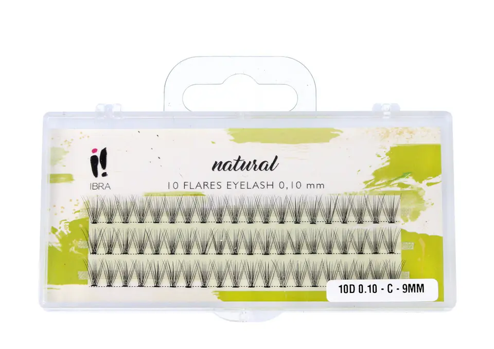 ⁨Ibra Tufts of eyelashes Naturals 0.10-C-9 mm 1op.⁩ at Wasserman.eu