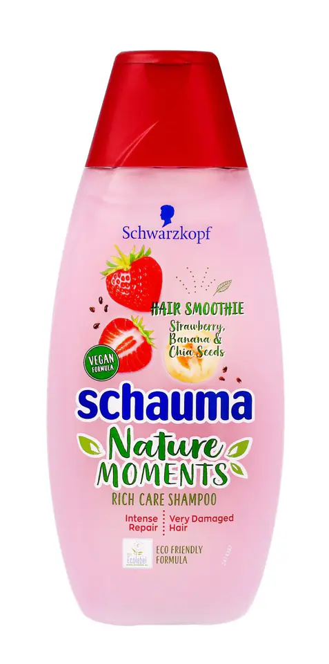 ⁨Schwarzkopf Schauma Nature Moments Shampoo for very damaged hair-Strawberry&Chia 400ml⁩ at Wasserman.eu