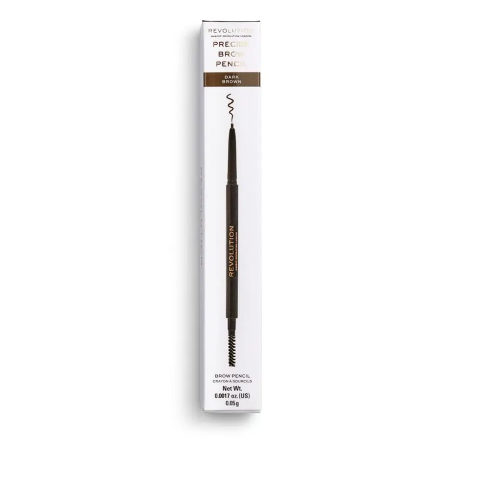 ⁨Makeup Revolution Precise Brow Pencil Dwustronna kredka do brwi -Dark Brown⁩ w sklepie Wasserman.eu