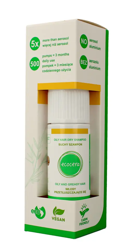 ⁨Ecocera Suchy szampon do włosów przetłuszczających się 15g⁩ w sklepie Wasserman.eu