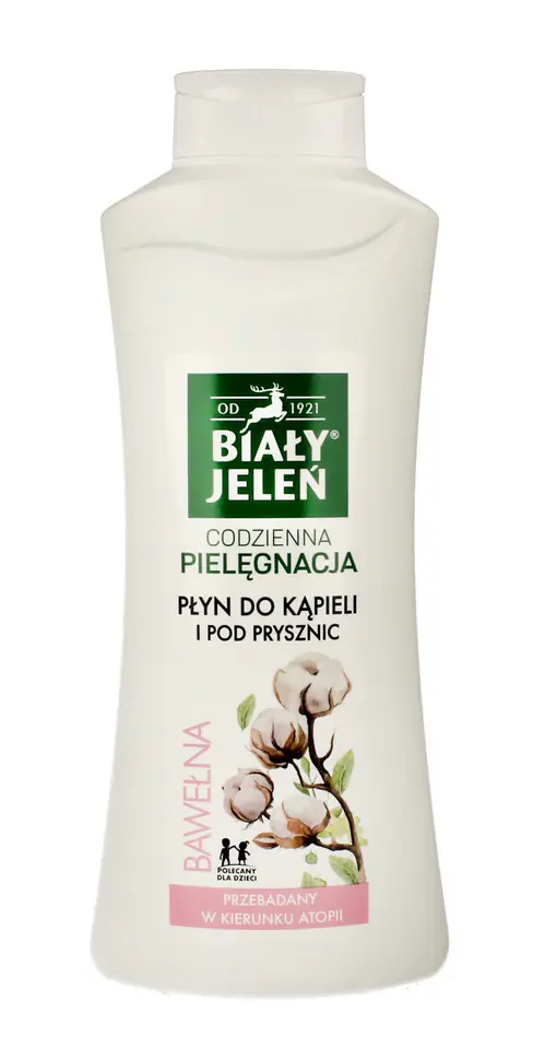 ⁨Biały Jeleń Codzienna Pielęgnacja Płyn do kąpieli hipoalergiczny Bawełna 750ml⁩ w sklepie Wasserman.eu