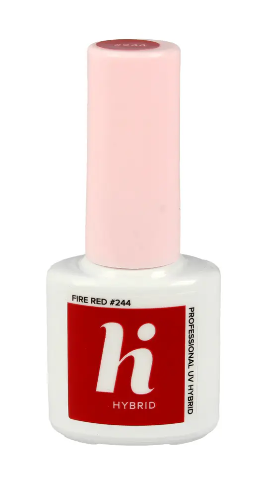 ⁨Hi Hybrid Gel polish #244 Fire Red 5ml⁩ at Wasserman.eu