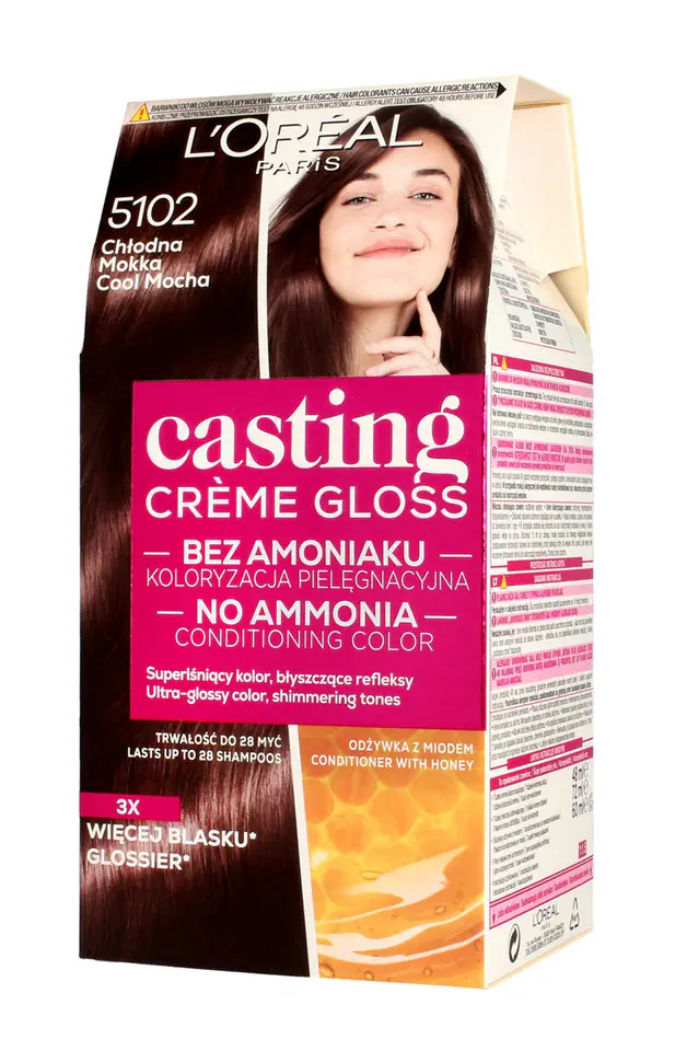 ⁨Casting Creme Gloss Krem koloryzujący nr 5102 Chłodna Mokka 1op.⁩ w sklepie Wasserman.eu