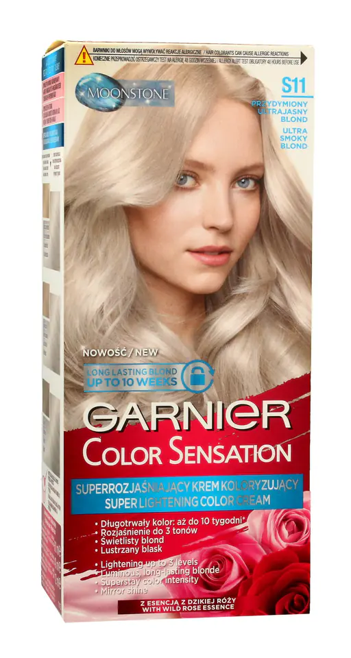 ⁨Garnier Color Sensation Krem koloryzujący S 11 Przydymiony Ultrajasny Blond 1op.⁩ w sklepie Wasserman.eu
