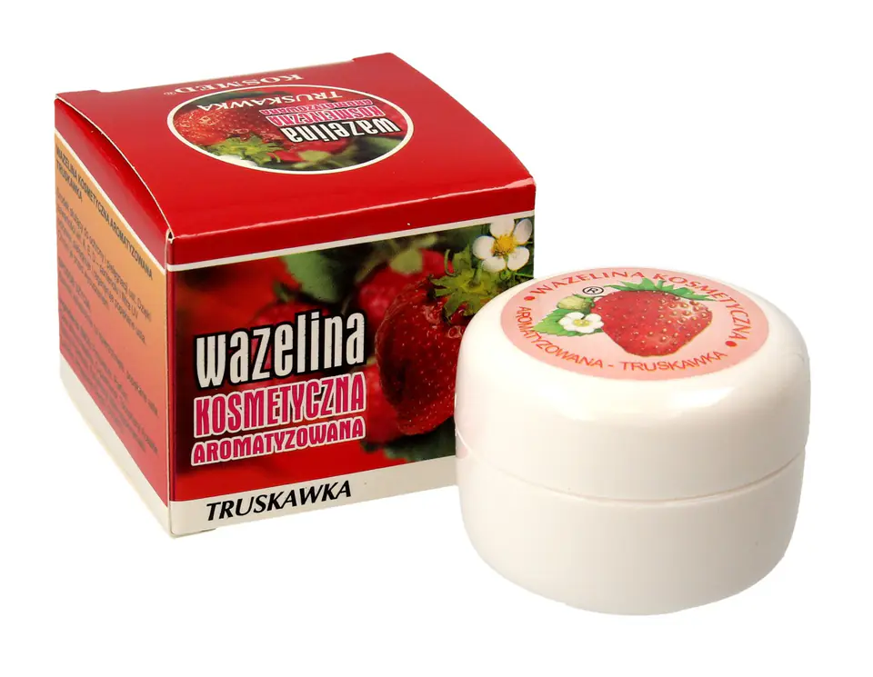 ⁨Kosmed Wazelina kosmetyczna aromatyzowana - Truskawka 15ml⁩ w sklepie Wasserman.eu