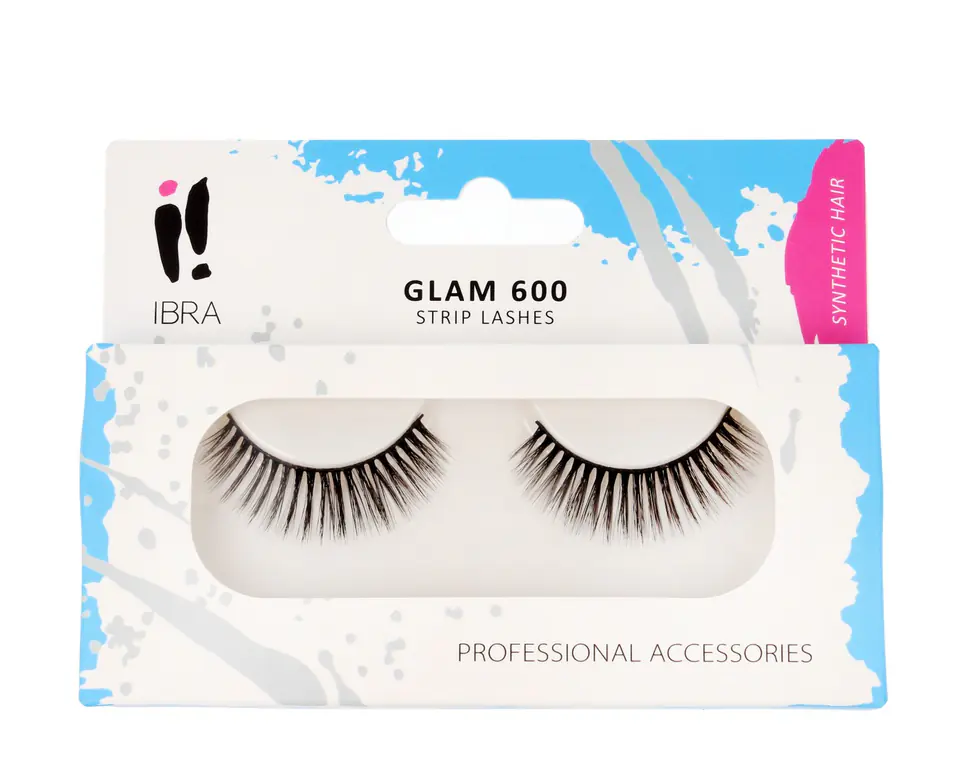 ⁨Ibra Sztuczne rzęsy na pasku Glam 600 1 para⁩ w sklepie Wasserman.eu