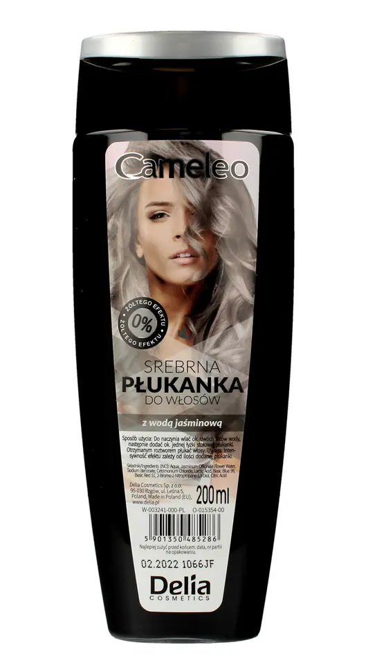 ⁨Delia Cosmetics Cameleo Płukanka do włosów srebrna z wodą jaśminową 200ml⁩ w sklepie Wasserman.eu