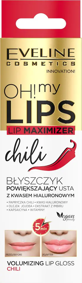 ⁨Eveline Oh! My Lips Maximizer Balsam powiększający usta Chili 4.5ml⁩ w sklepie Wasserman.eu