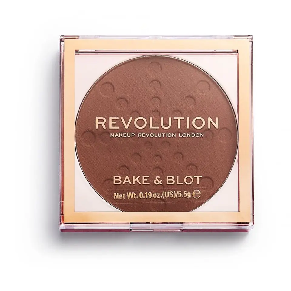 ⁨Makeup Revolution Bake & Blot Puder prasowany Deep Dark⁩ w sklepie Wasserman.eu