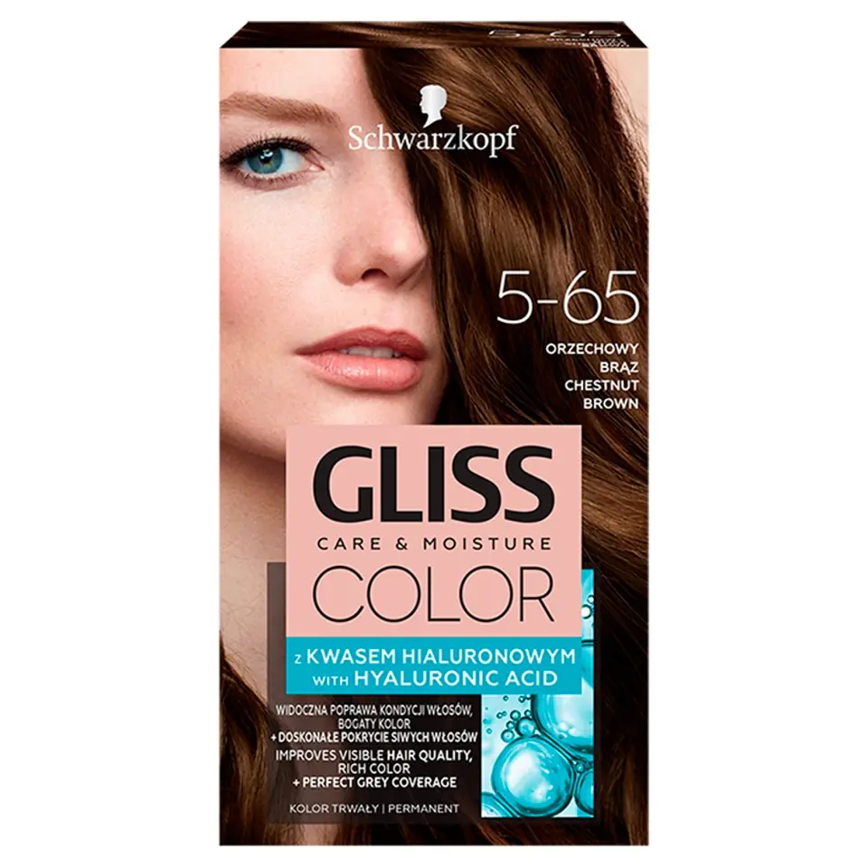 ⁨Schwarzkopf Gliss Color Krem koloryzujący nr 5-65 Orzechowy Brąz 1op.⁩ w sklepie Wasserman.eu