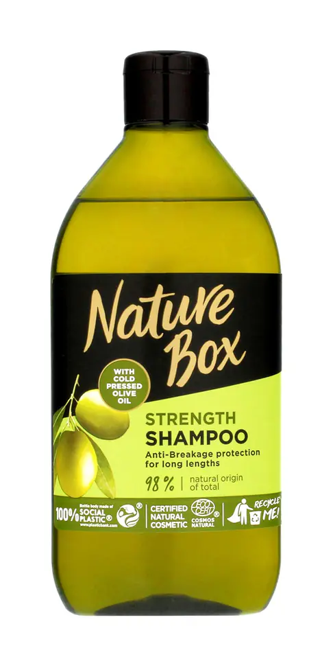 ⁨Nature Box Olive Oil Shampoo for long strengthening hair 385ml⁩ at Wasserman.eu