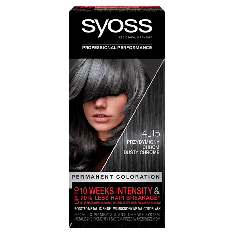⁨Schwarzkopf Syoss Hair dye Permanent Coloration No. 4_15 Smoky Chrome 1op.⁩ at Wasserman.eu
