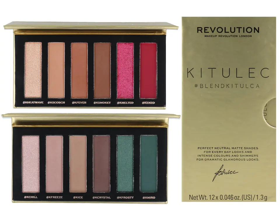 ⁨Makeup Revolution x Kitulec Eyeshadow Palettes⁩ at Wasserman.eu