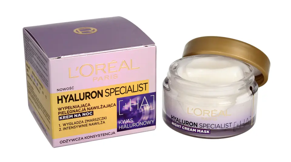 ⁨Loreal Hyaluron Specjalist Krem nawilżający wygładzający zmarszczki na noc 50ml⁩ w sklepie Wasserman.eu