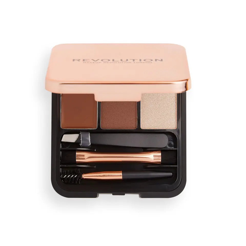 ⁨Makeup Revolution Zestaw do modelowania brwi Brow Sculpt Kit Medium Brown⁩ w sklepie Wasserman.eu