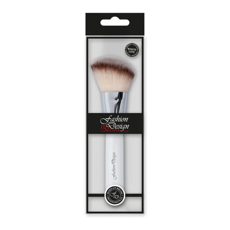 ⁨Top Choice Fashion Design White Line Blush Application Brush (37184) 1pcs⁩ at Wasserman.eu