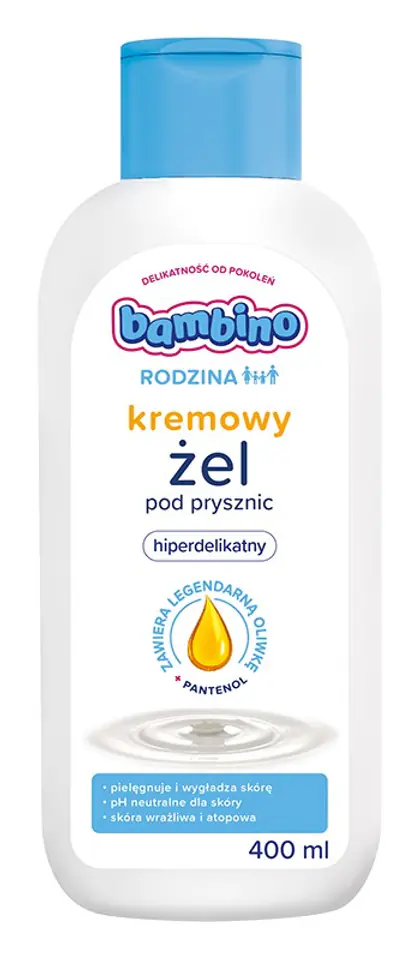 ⁨Bambino Rodzina Kremowy Żel pod prysznic hipoalergiczny 400ml⁩ w sklepie Wasserman.eu