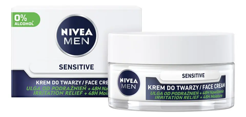 ⁨Nivea Men Face Cream Sensitive 48h hydration - irritated skin 50ml⁩ at Wasserman.eu