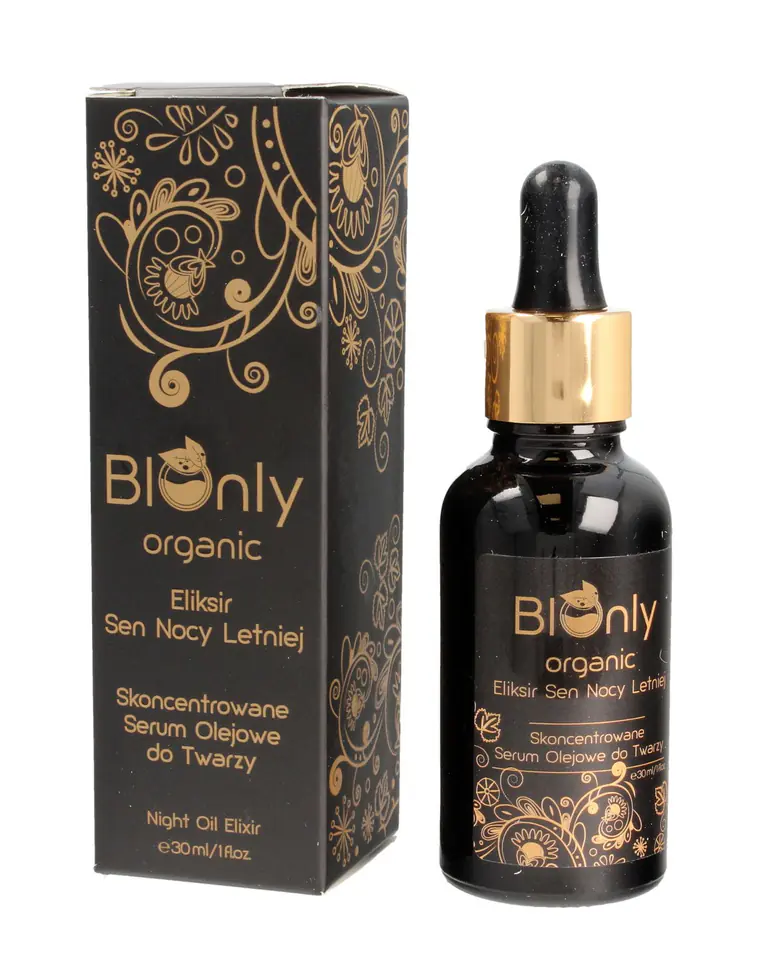 ⁨BIOnly Organic Eliksir Sen Nocy Letniej Skoncentrowane Serum olejowe do twarzy 30ml⁩ w sklepie Wasserman.eu