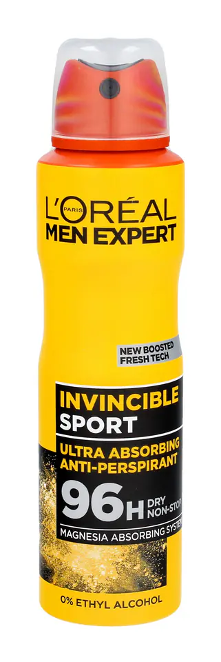 ⁨Loreal Men Expert Dezodorant Spray Antyperspirant Invicible Sport 150ml⁩ w sklepie Wasserman.eu