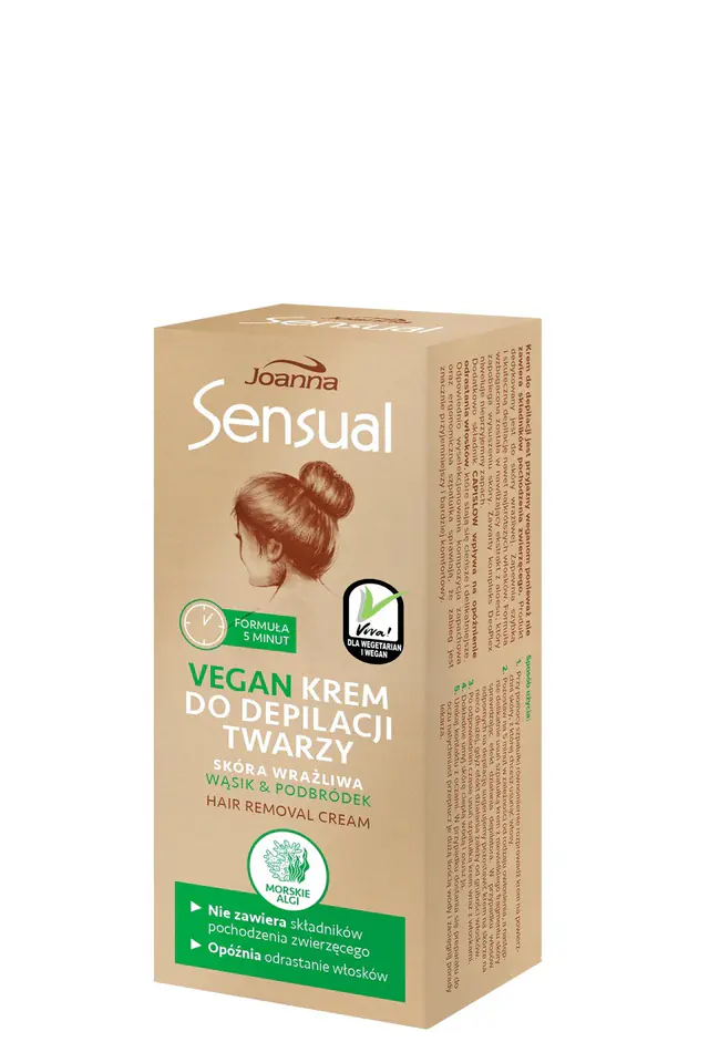 ⁨Joanna Sensual Vegan Facial Depilatory Cream - Sea Algae 20g⁩ at Wasserman.eu