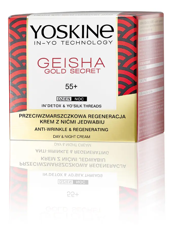 ⁨Yoskine Geisha Gold Secret 55+ Krem przeciwzmarszczkowa regeneracja na dzień i noc 50ml⁩ w sklepie Wasserman.eu