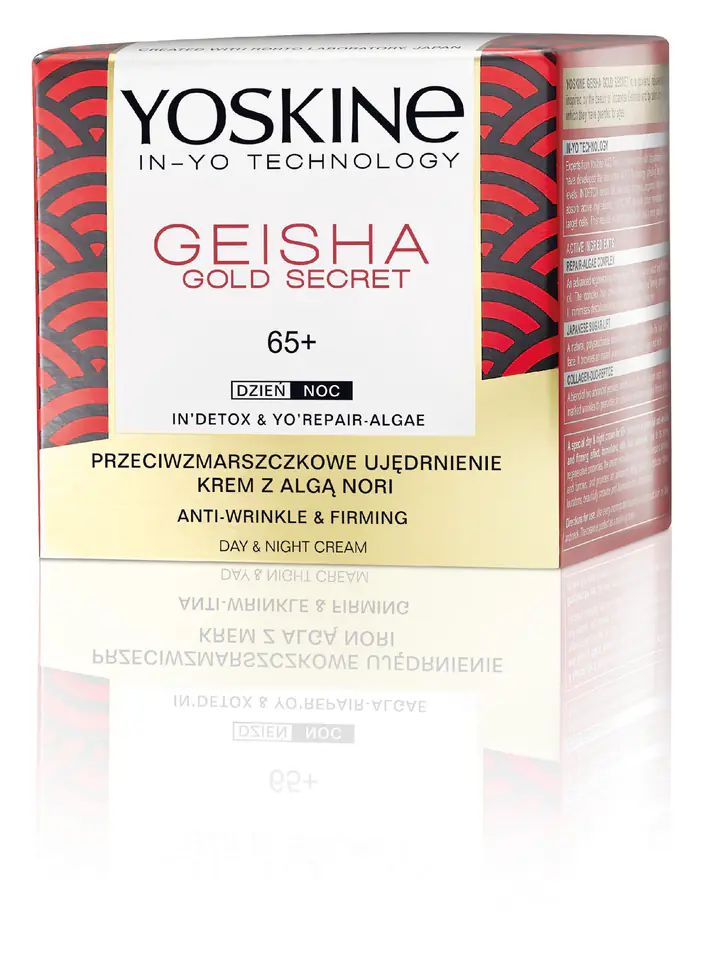 ⁨Yoskine Geisha Gold Secret 65+ Krem przeciwzmarszczkowe ujędrnienie na dzień i noc 50ml⁩ w sklepie Wasserman.eu