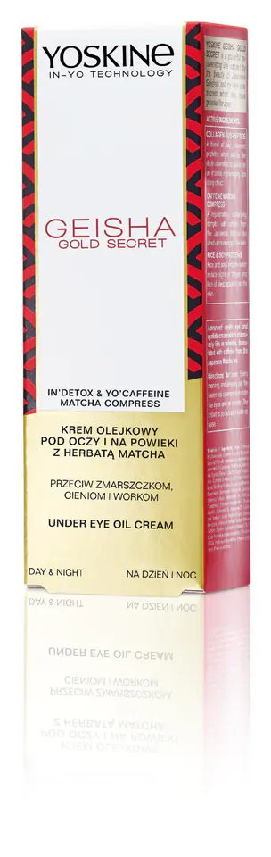 ⁨Yoskine Geisha Gold Secret Krem olejkowy pod oczy i na powieki przeciw workom i cieniom 15ml⁩ w sklepie Wasserman.eu