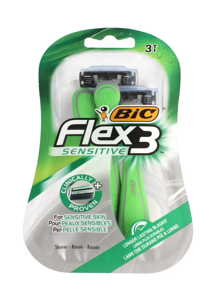 ⁨Bic Razor Flex 3 Sensitive 1op.-3pcs⁩ at Wasserman.eu