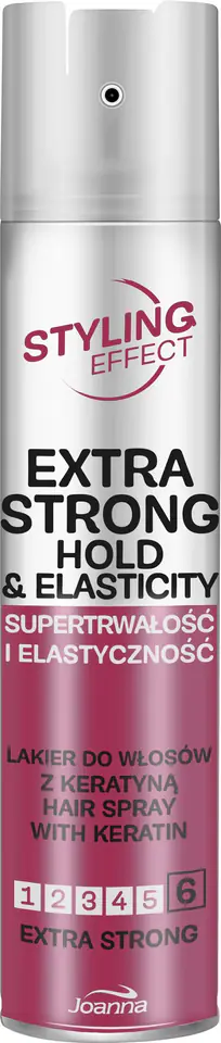 ⁨Joanna Styling Effect Lakier do włosów Supertrwałość i Elastyczność extra strong 250ml⁩ w sklepie Wasserman.eu