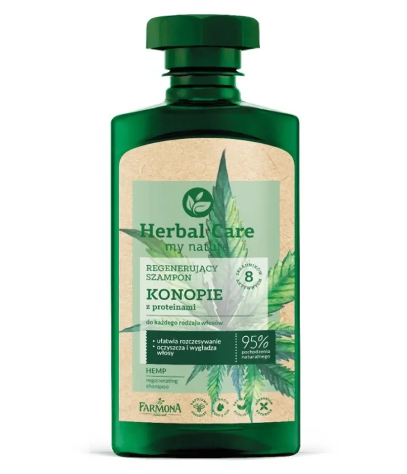 ⁨Farmona Herbal Care Regenerujący Szampon do włosów Konopie z proteinami 330ml⁩ w sklepie Wasserman.eu