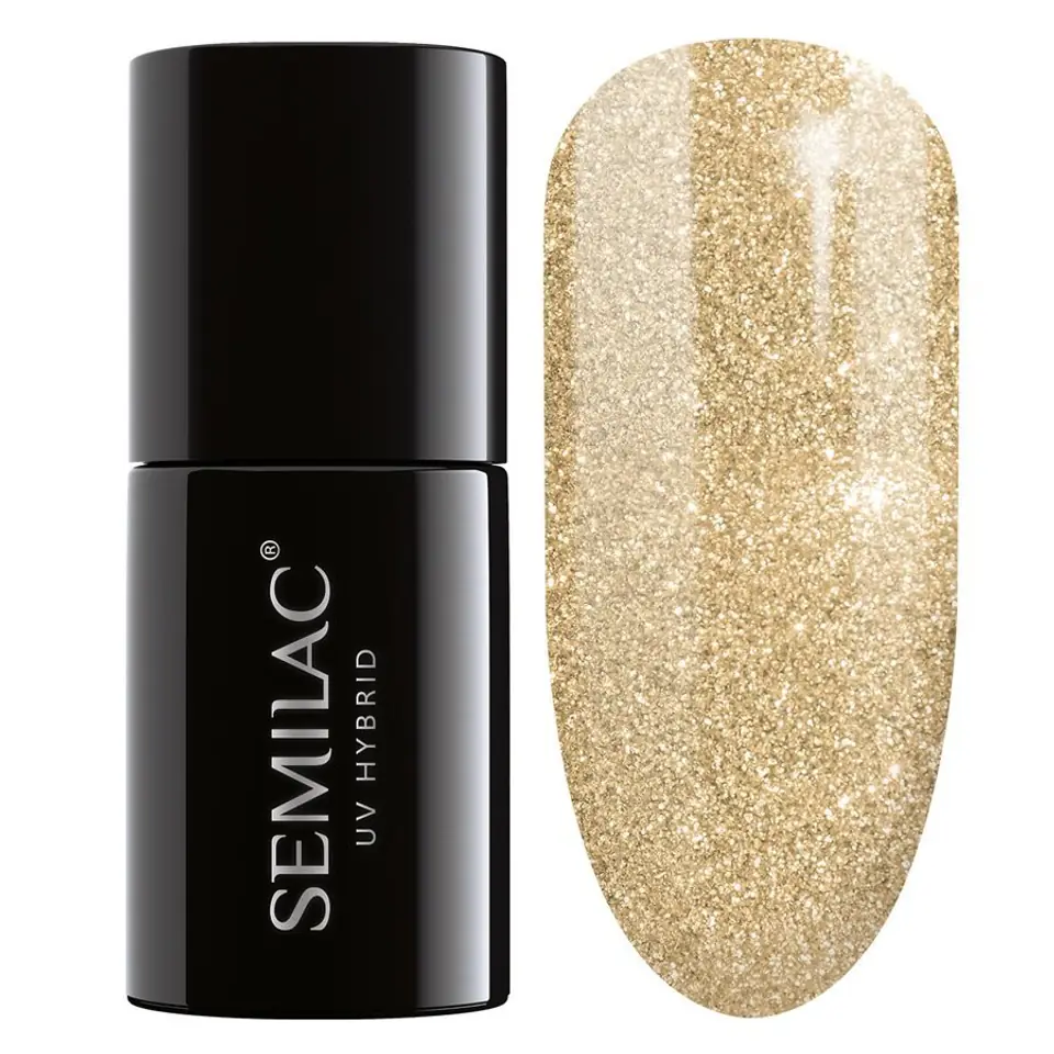 ⁨SEMILAC Gel polish 037 Gold Disco - 7 ml⁩ at Wasserman.eu