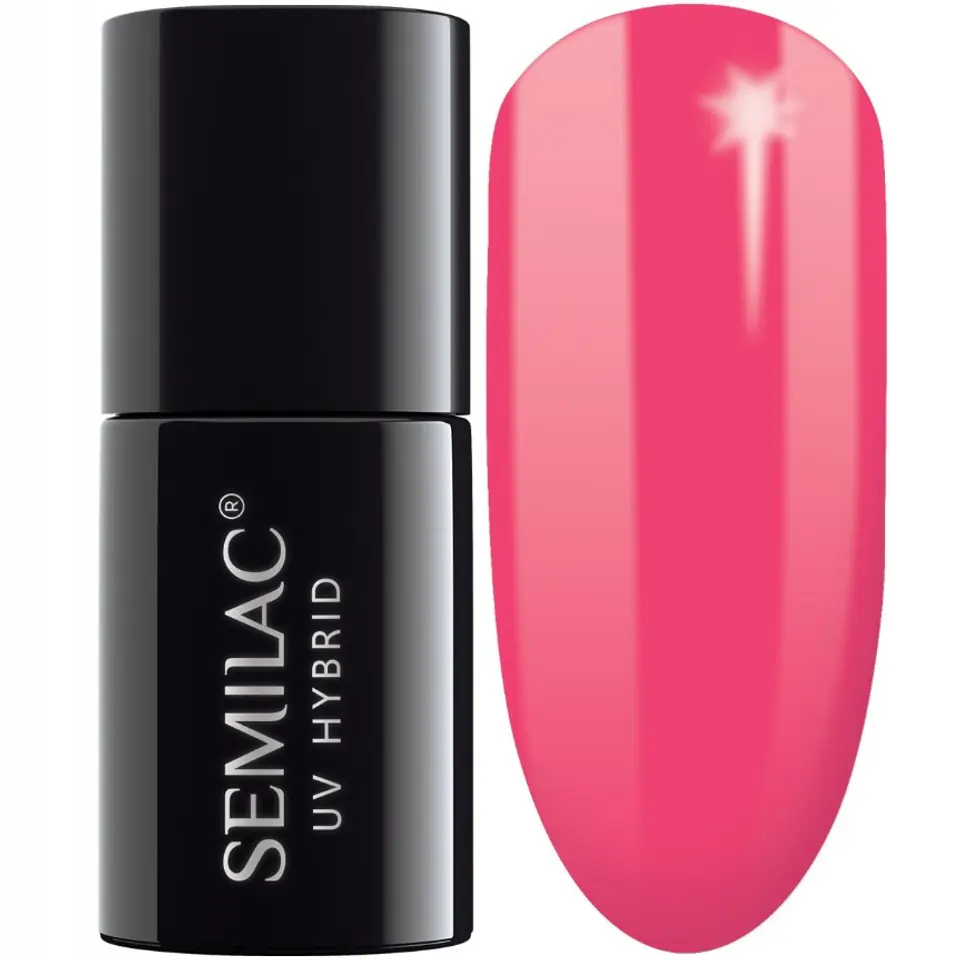 ⁨SEMILAC Hybrid polish 042 Neon Raspberry - 7 ml⁩ at Wasserman.eu