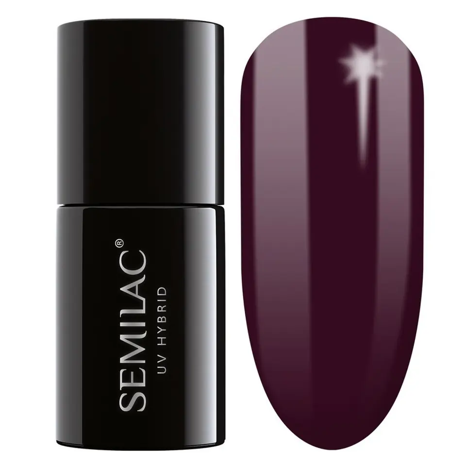 ⁨SEMILAC Gel polish 076 Black Coffee - 7 ml⁩ at Wasserman.eu