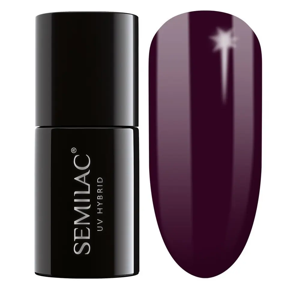 ⁨SEMILAC Gel polish 099 Dark Purple Wine - 7 ml⁩ at Wasserman.eu