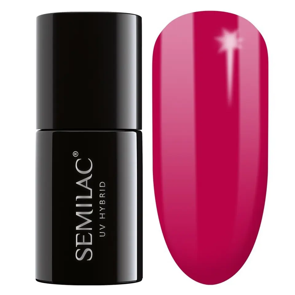 ⁨SEMILAC Hybrid varnish 103 Elegant Raspberry - 7 ml⁩ at Wasserman.eu