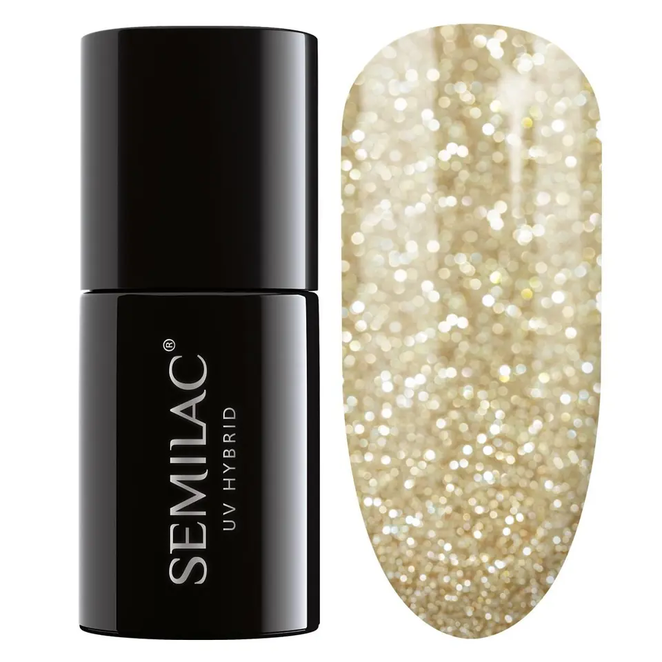 ⁨SEMILAC Lakier hybrydowy 260 Platinum Light Gold 7 ml⁩ w sklepie Wasserman.eu
