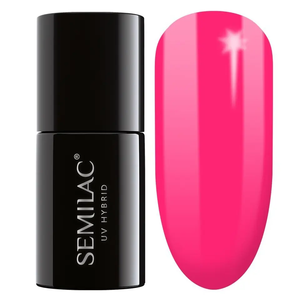 ⁨SEMILAC Gel polish 517 Neon Pink (Margaret) - 7ml⁩ at Wasserman.eu