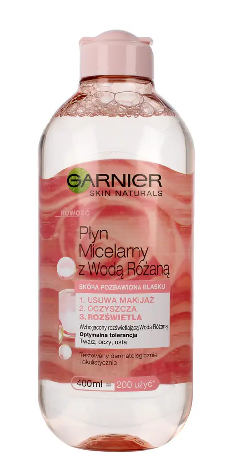 ⁨Garnier Skin Naturals Płyn micelarny z Wodą Różaną - cera pozbawiona blasku 400ml⁩ w sklepie Wasserman.eu