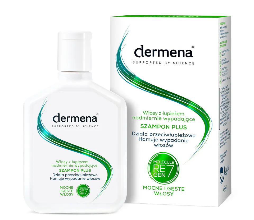 ⁨Dermena Hair Care Plus Szampon przeciwłupieżowy hamujący wypadanie włosów 200ml⁩ w sklepie Wasserman.eu